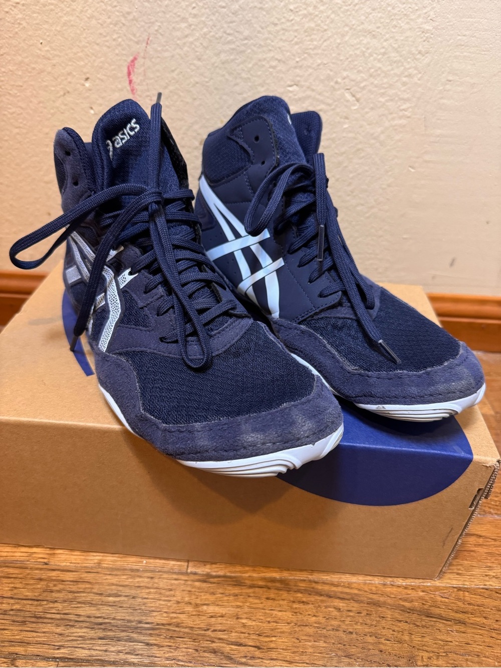 ASICS Navy/Midnight Cool Grey Wrestling Shoes